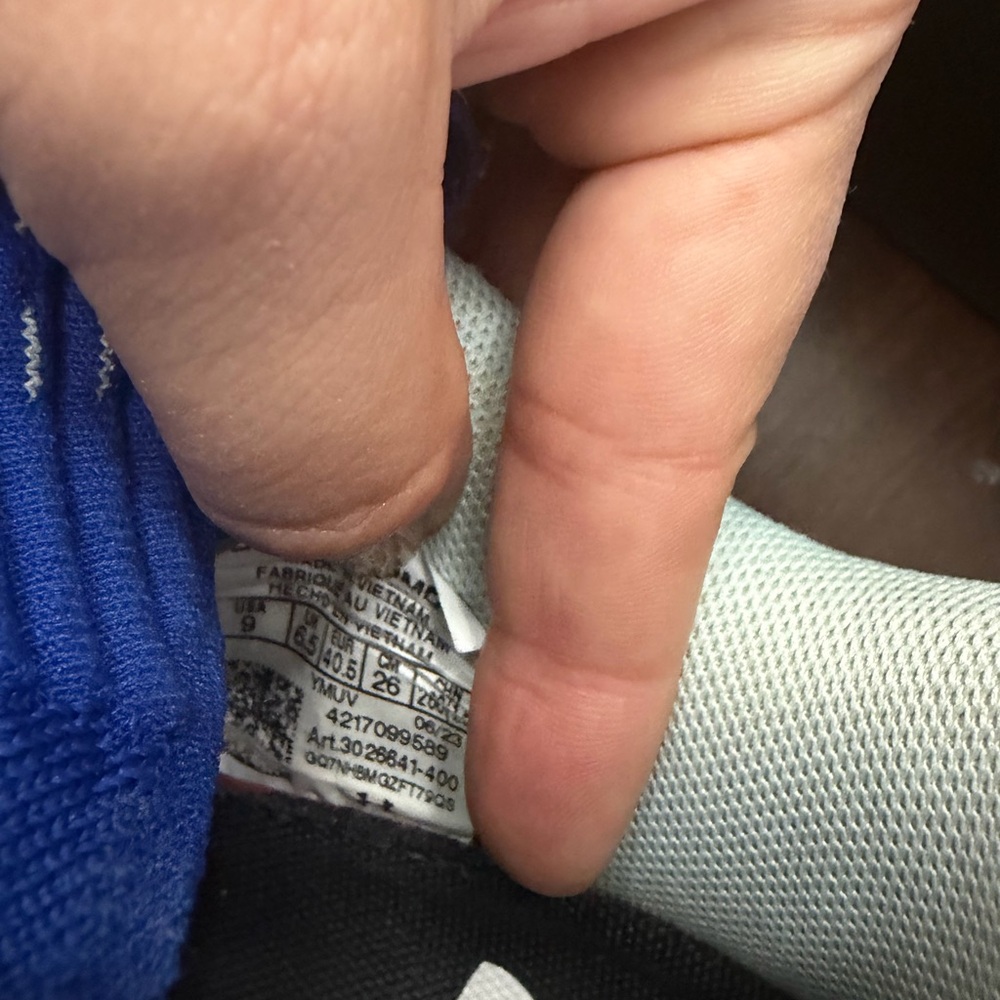 Under Armour Kids Royal Blue and White Sneakers - Picture 5 of 5